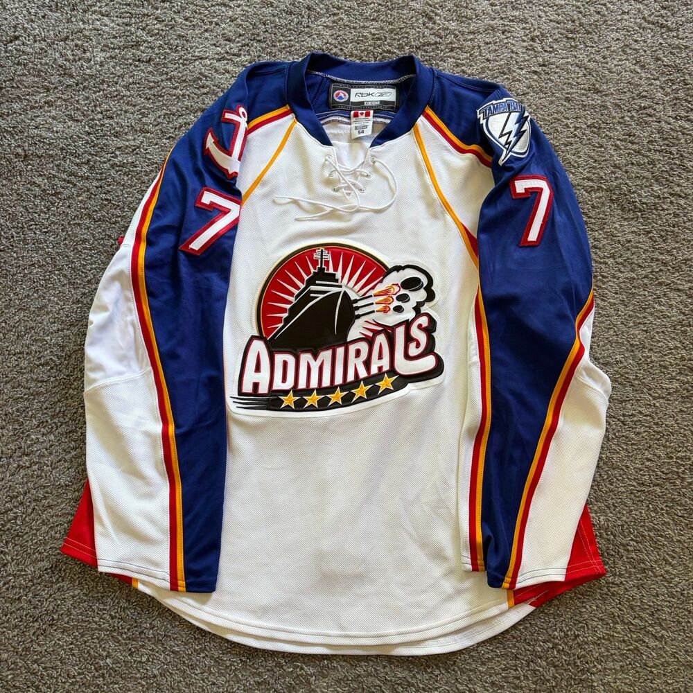 Reebok Norfolk Admirals Alex Esposito #7 Game Used Jersey Tampa Bay Lightning 54